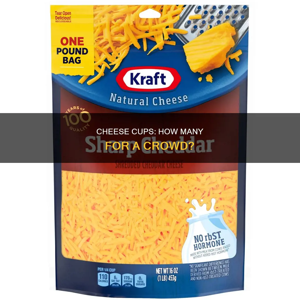 how many cups of shrdded cheese for 60 people