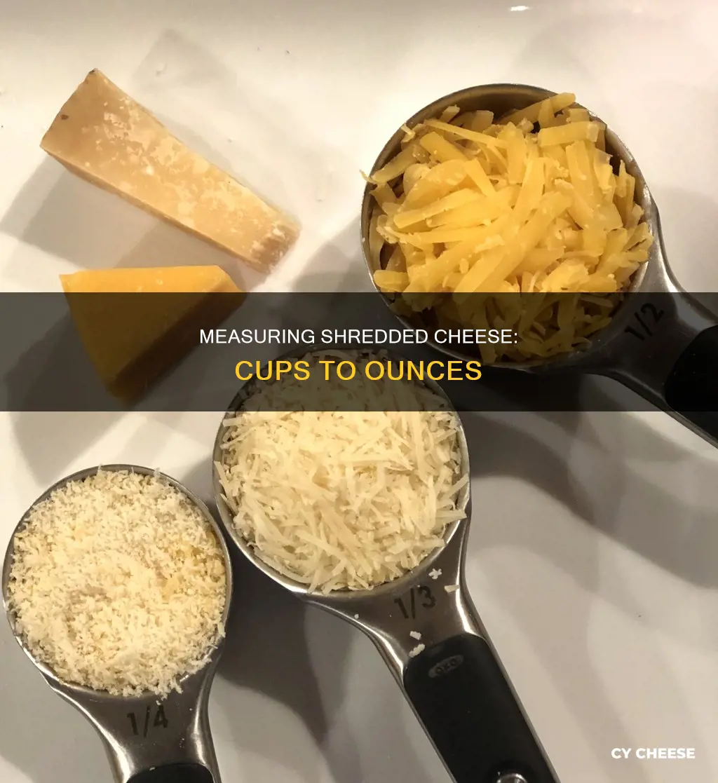 how many cups of shredded cheese equals 8 ounces