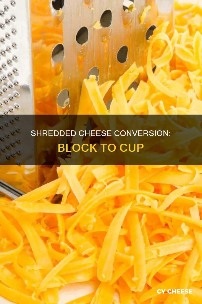how many cups of shredded cheese in 16 oz block