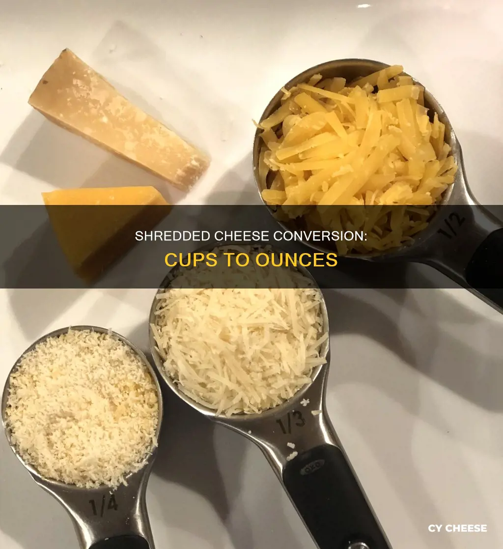 how many cups of shredded cheese in 16 oz