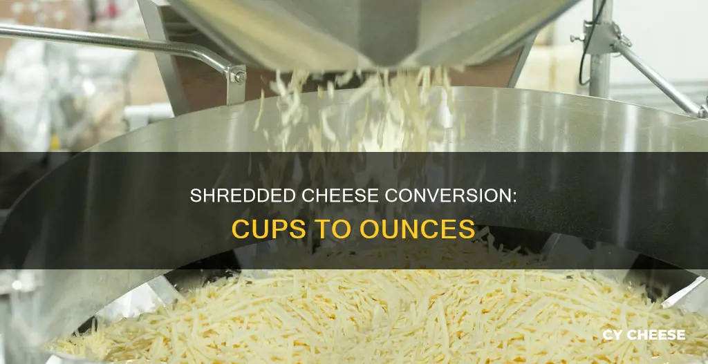 how many cups of shredded cheese in 8 ounzes