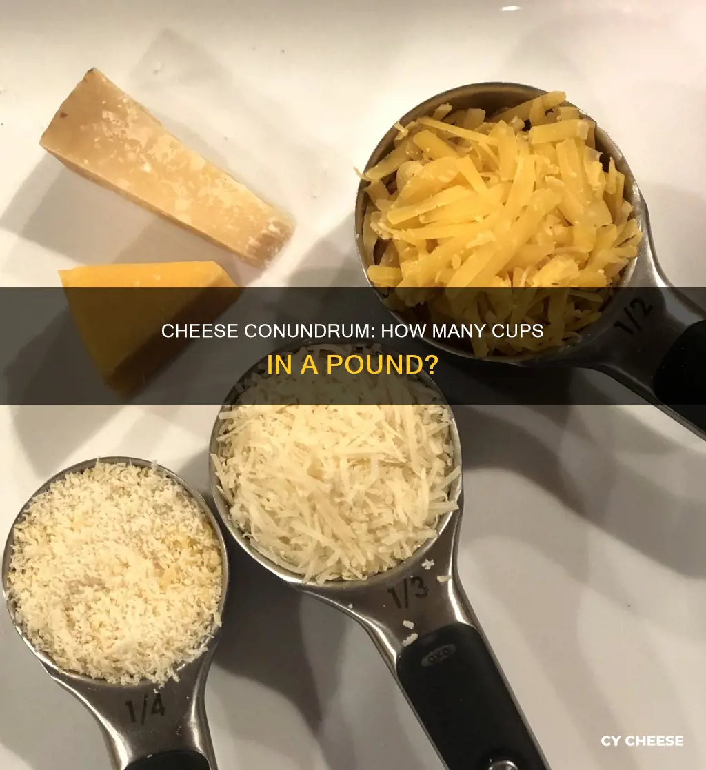 how many cups on a piund of sheeded cheese