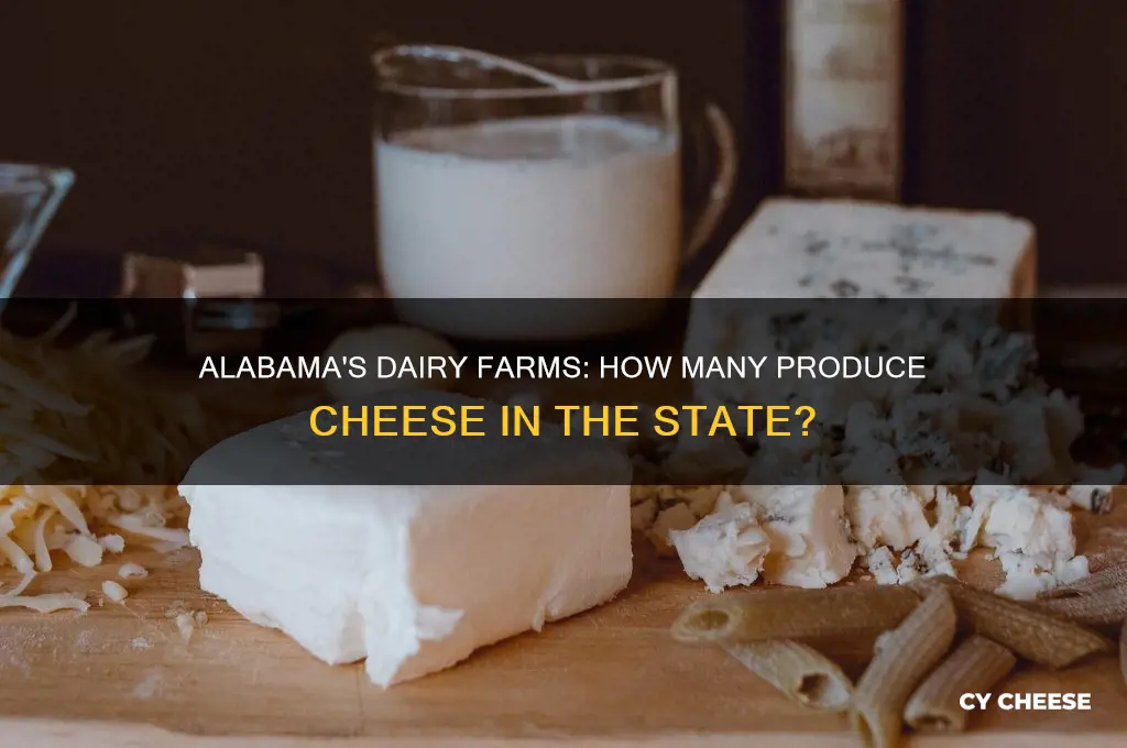 how many dairy farms produce cheese in alabama