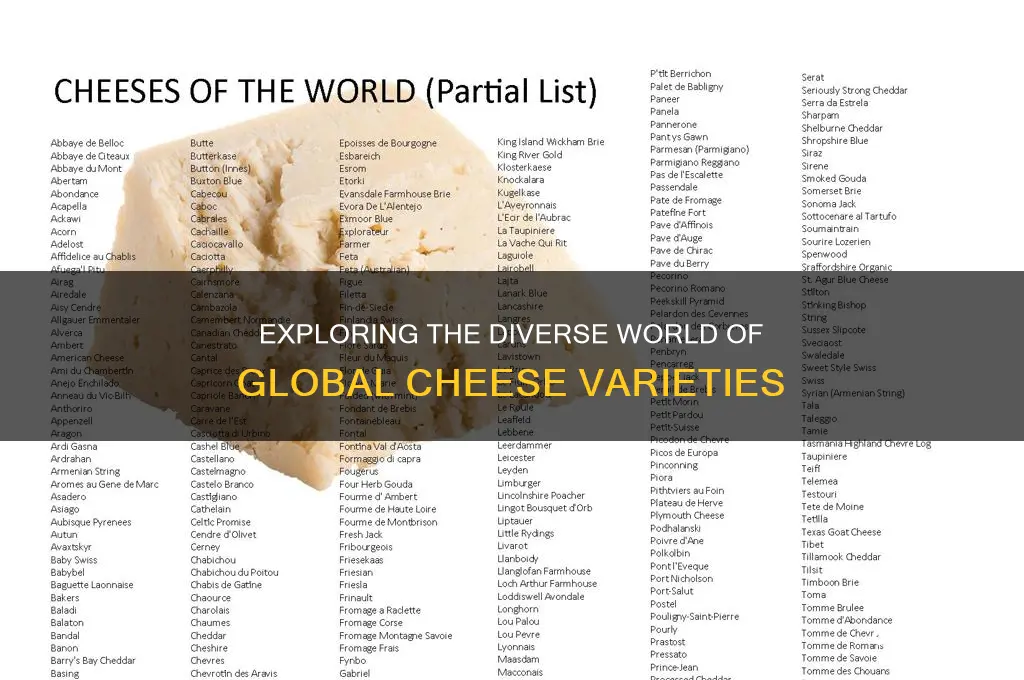 how many differ e cheeses are there in the world