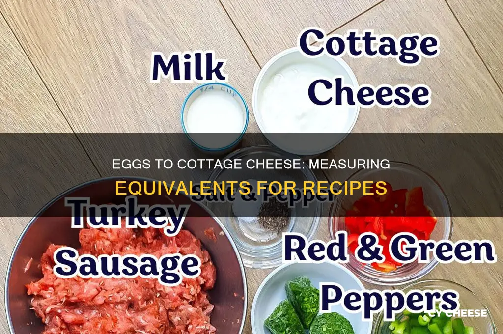 how many eggs equal 1 cup of cottage cheese