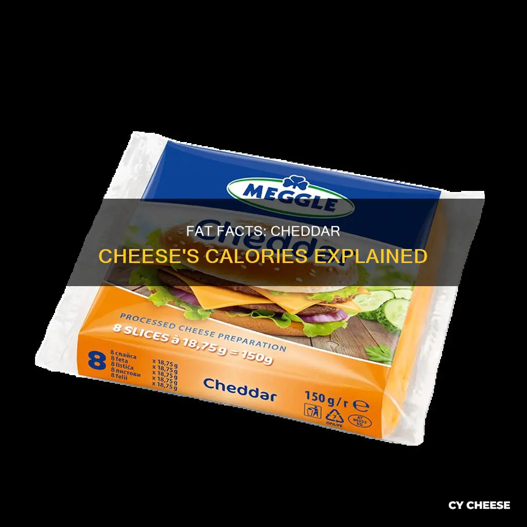 how many fat calories does cheddar cheese have