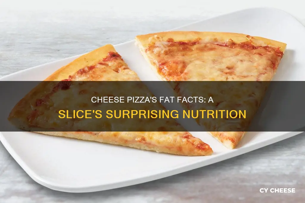 how many fat grams in 1 slice of cheese pizza