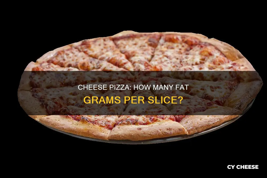 how many fat grams in 1 slice of cheese pizza