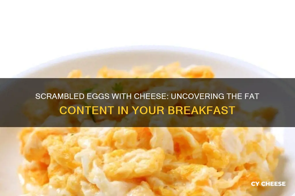 how many fat grams in 3 scrambled eggs with cheese