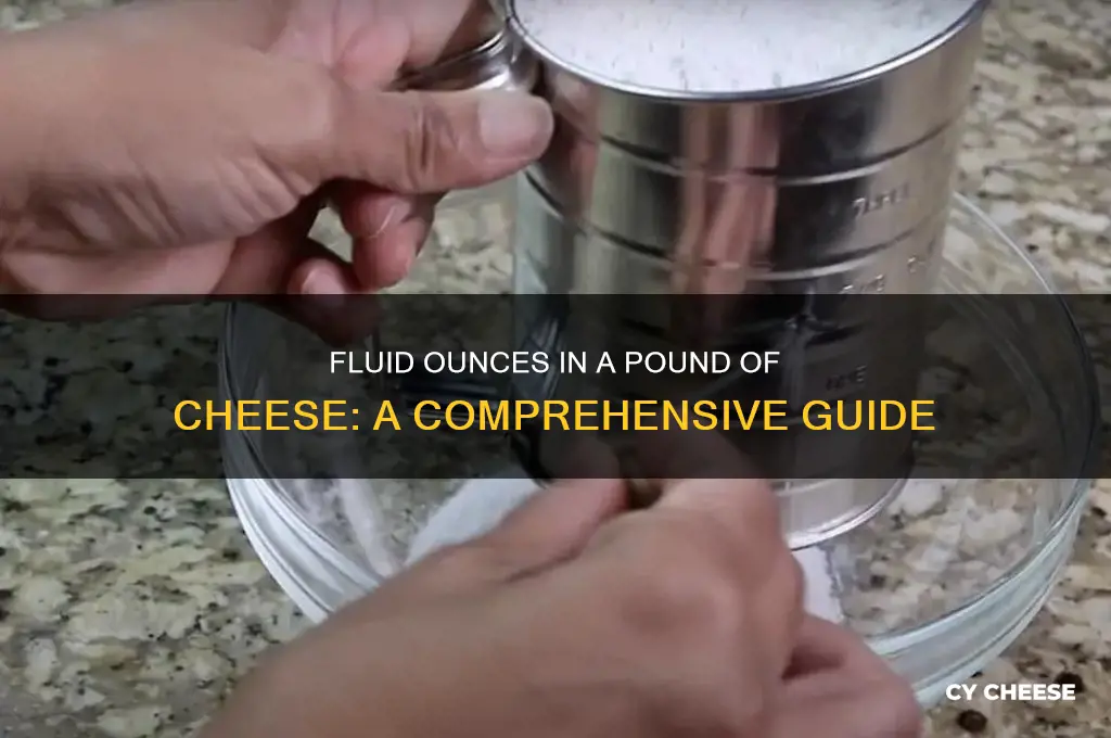 how many fluid ounces in a pound of cheese