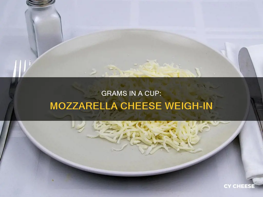 how many grams in 1 cup mozzarella cheese