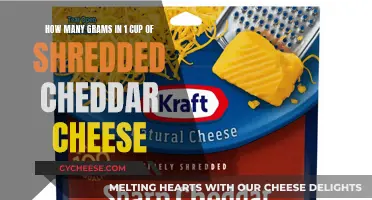 Cheese Weight: 1 Cup Cheddar's Gram Count