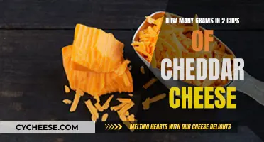 Cheddar Cheese: 2 Cups, 250 Grams, and More