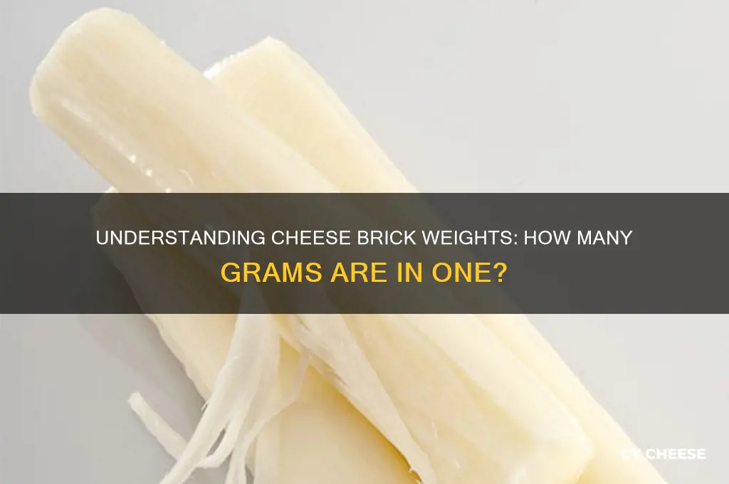 how many grams in a brick of cheese