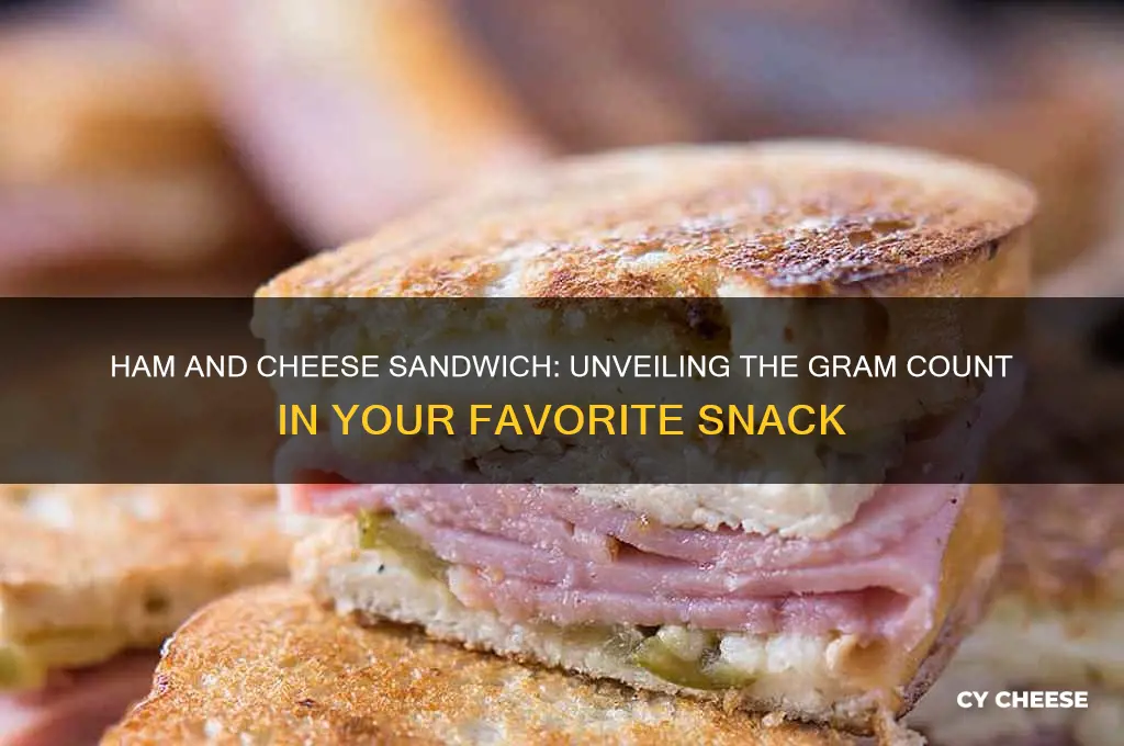 how many grams in a ham and cheese sandwich