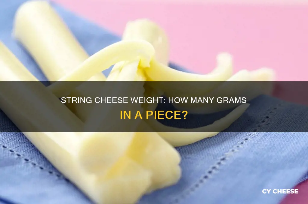 how many grams is a piece of string cheese