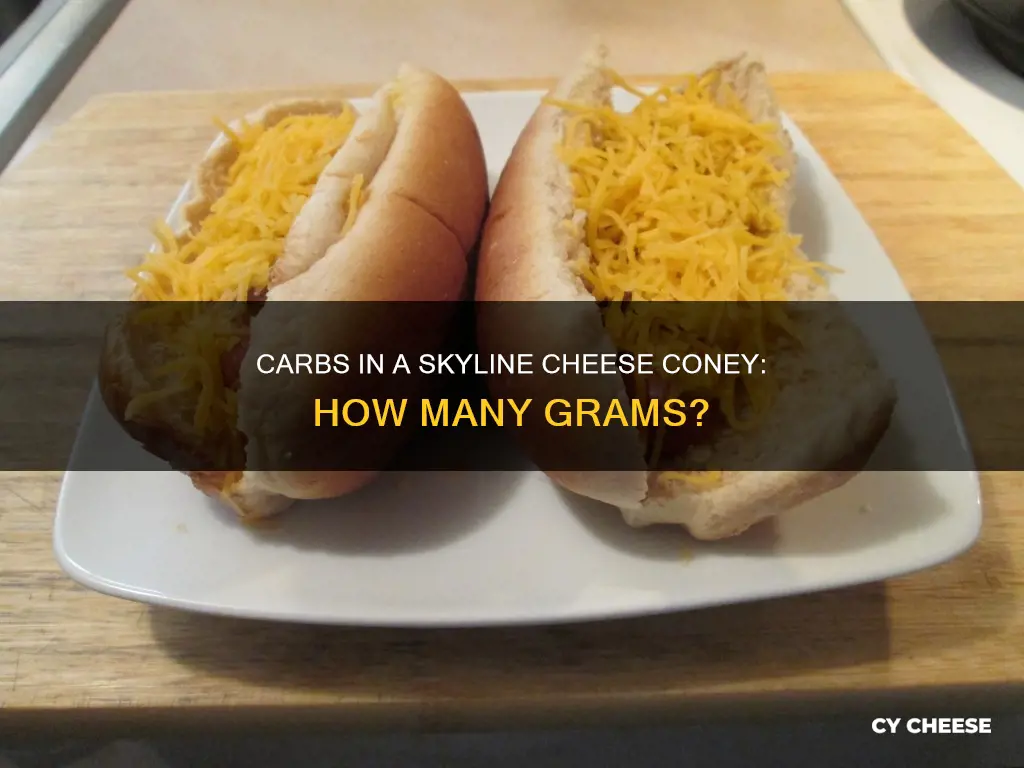 how many grams of carbs in a skyline cheese coney