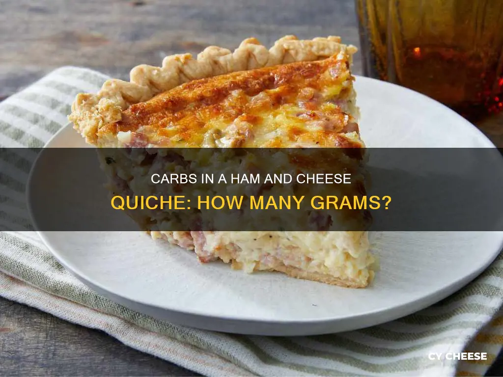 how many grams of carbs in ham and cheese quiche