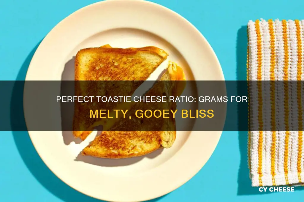 how many grams of cheese in a toastie