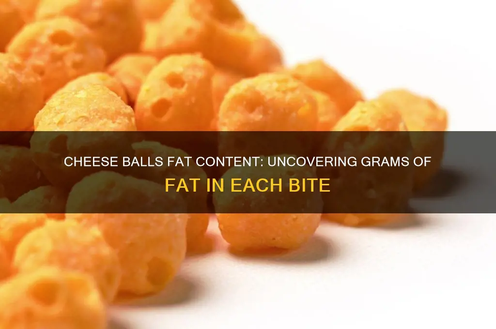 how many grams of fat does cheese balls have