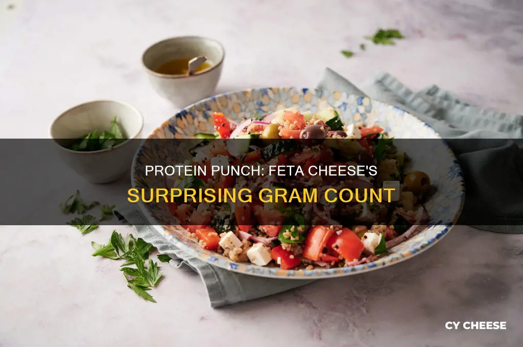 how many grams of protein in feta cheese