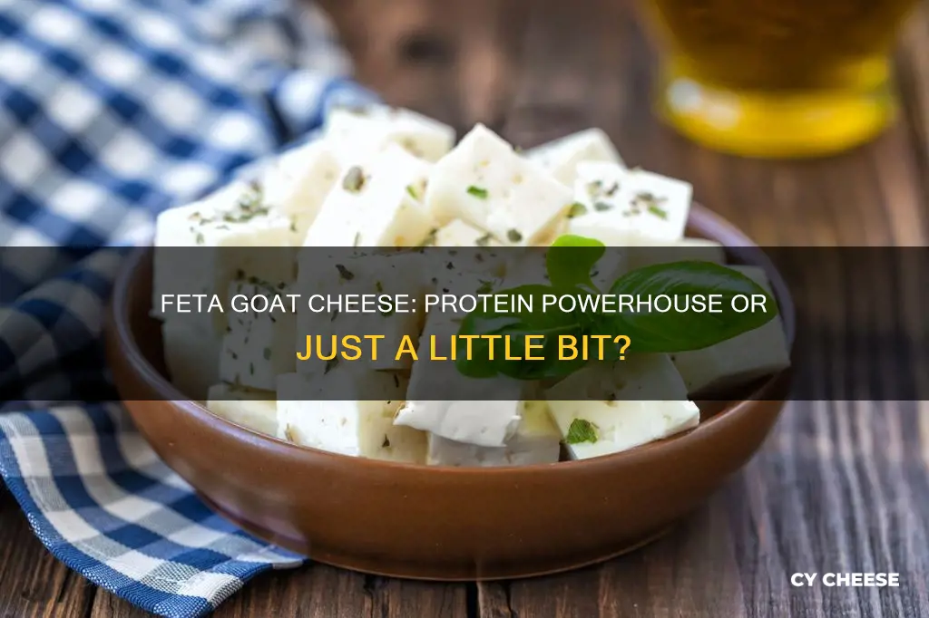 how many grams of protein in feta goat cheese