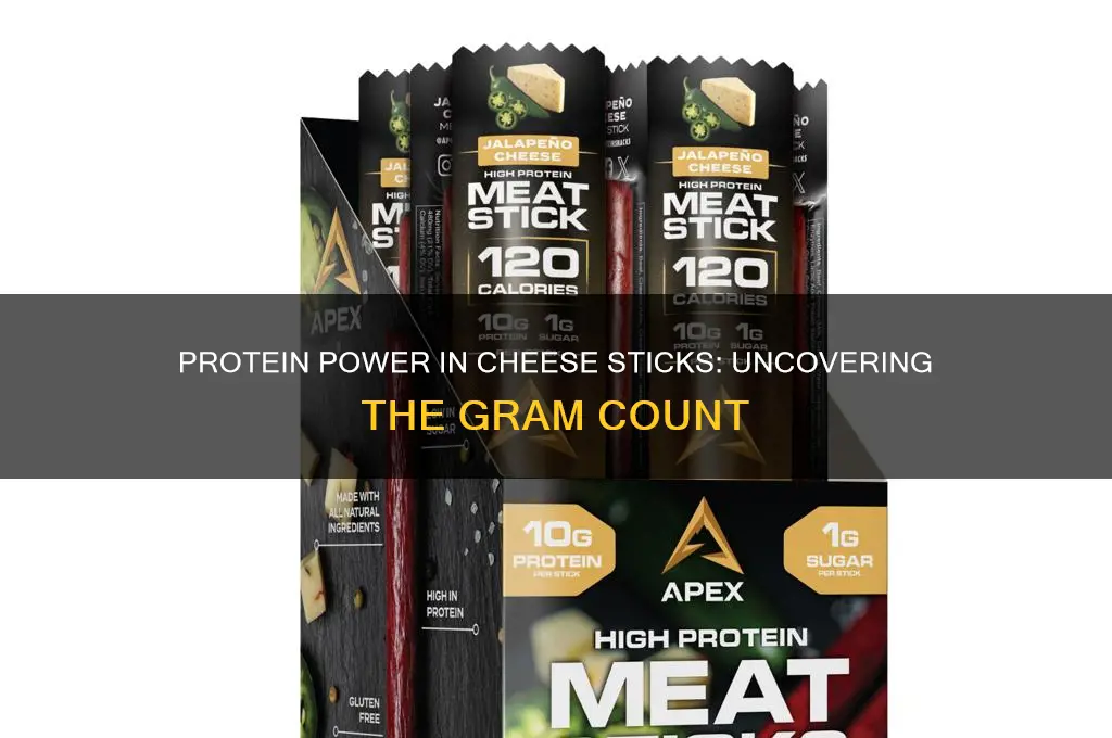 how many grams of protien in a cheese stick