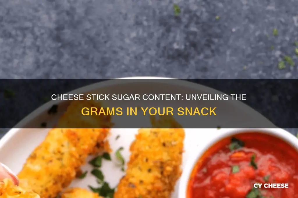 how many grams of sugar are in a cheese stick