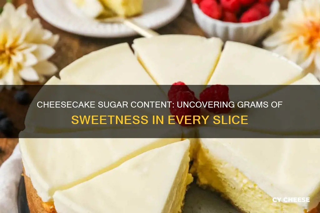 how many grams of suger is in a cheese cake