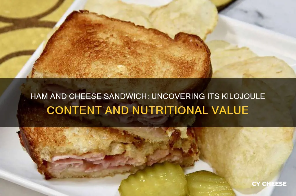 how many kilojoules in a ham and cheese sandwich