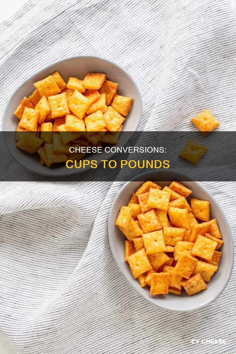 how many lbs in a cup of cheese