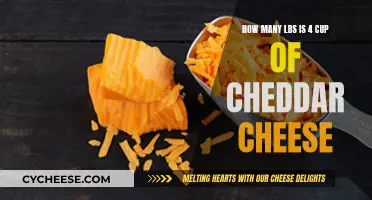 Cheddar Cheese Weight: 4 Cups, 16 oz