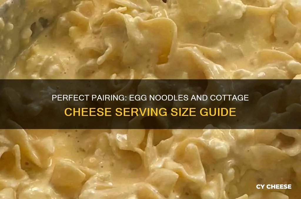 how many lbs of egg noodes per cottage cheese