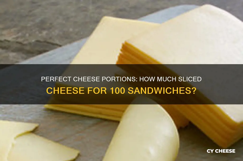 how many lbs of sliced cheese for 100 sandwiches