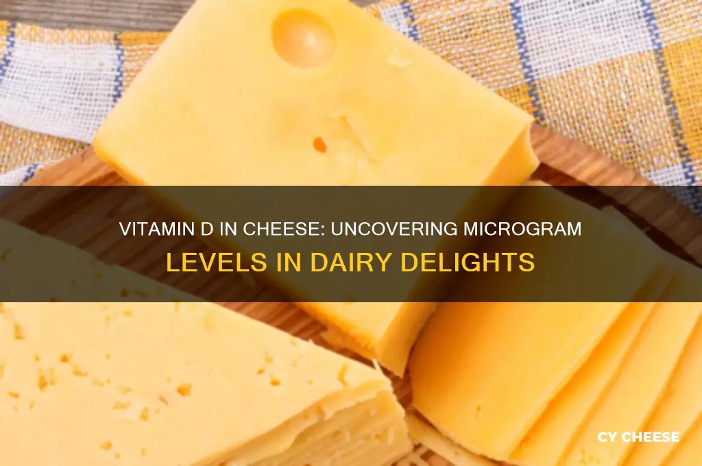 how many micrograms of vitamin d in cheese
