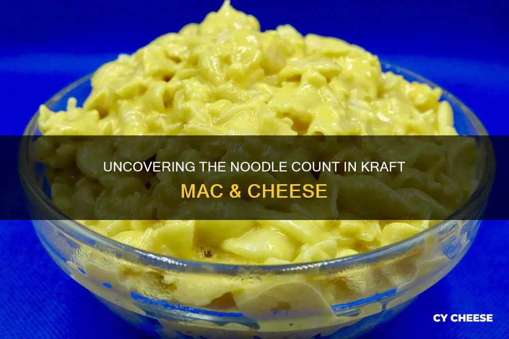 how many noodles is in kraft macaroni and cheese