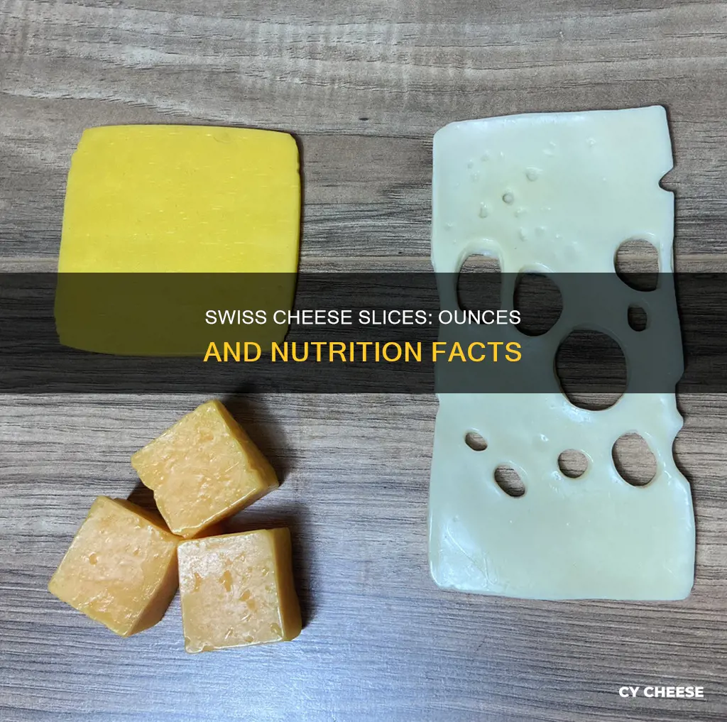 how many ounces in 1 slice of swiss cheese