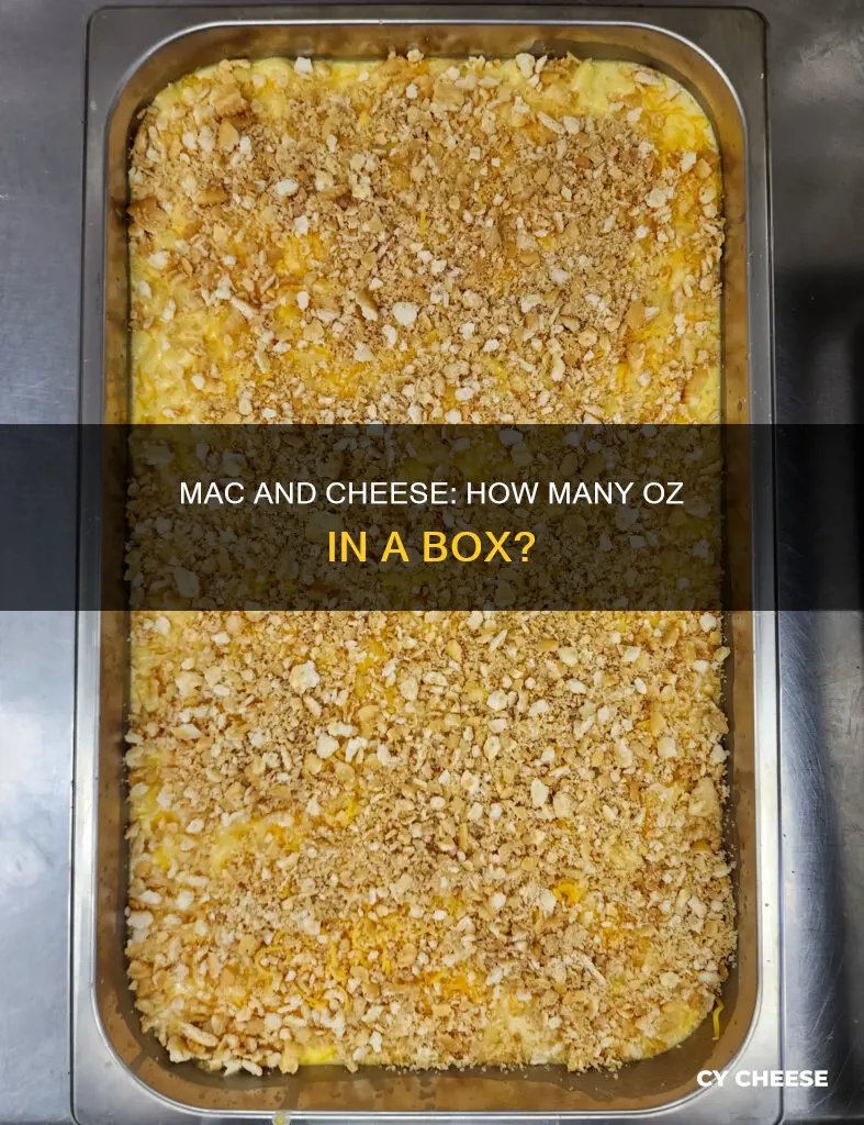how many ounces in a box of macaroni and cheese