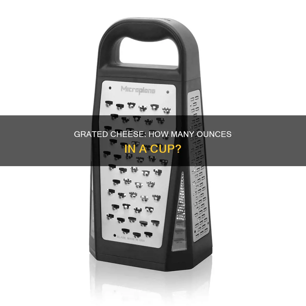 how many ounces in a cup of grated cheese