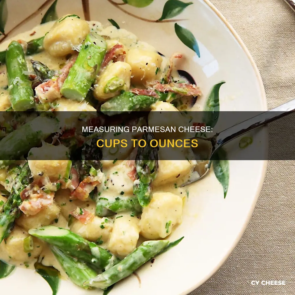 how many ounces is 1 2 cup of parmesan cheese