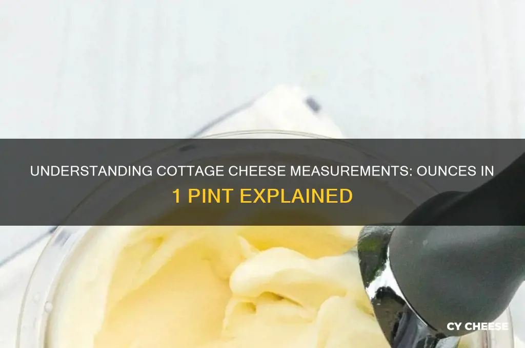 how many ounces is 1 pint of cottage cheese