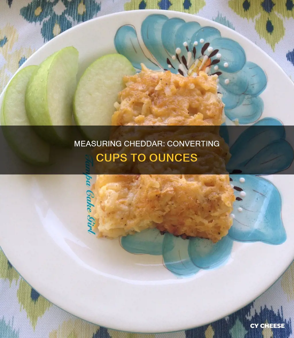 how many ounces is 3 cups of cheddar cheese