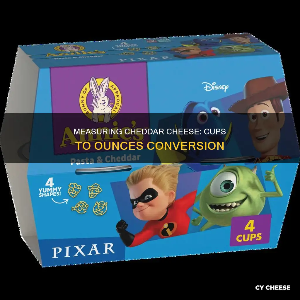 how many ounces is 4 cups of cheddar cheese