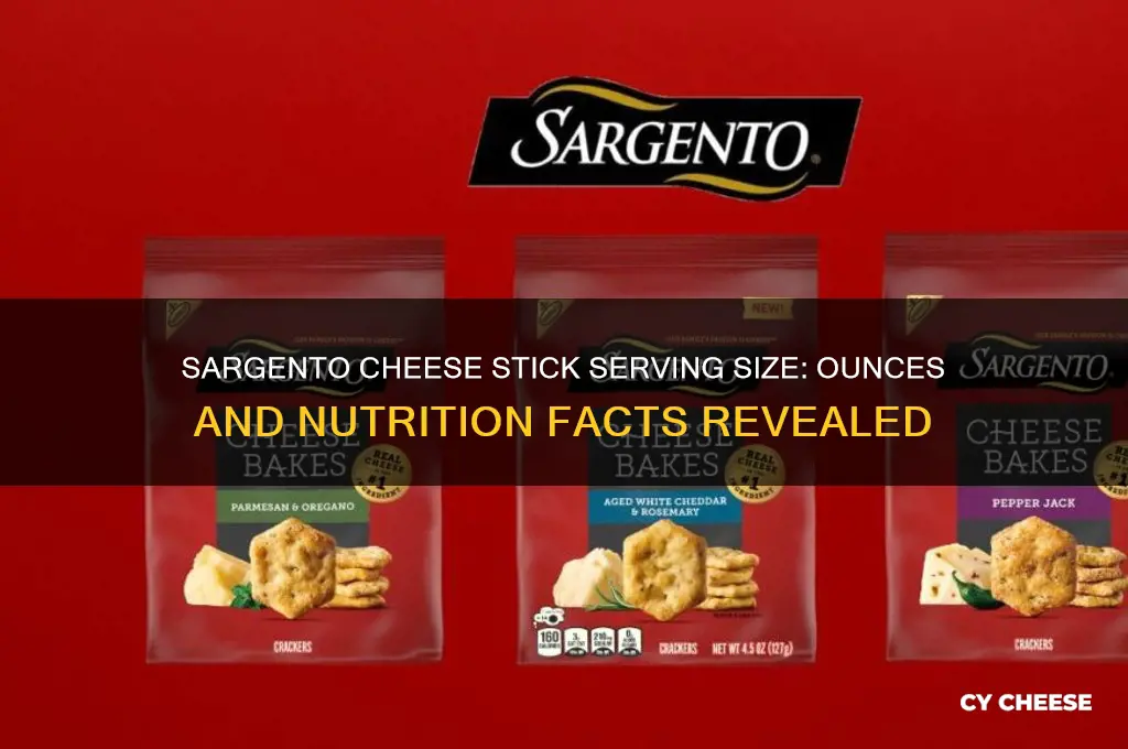 how many ounces is a sargento cheese stick