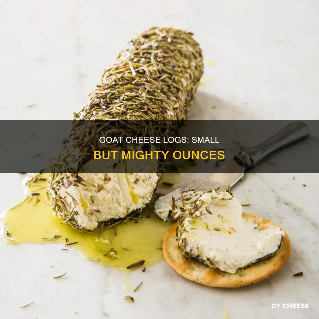 how many ounces is a small log of goat cheese