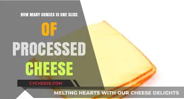 Processed Cheese Slices: Uncovering the Ounce Count in One Slice