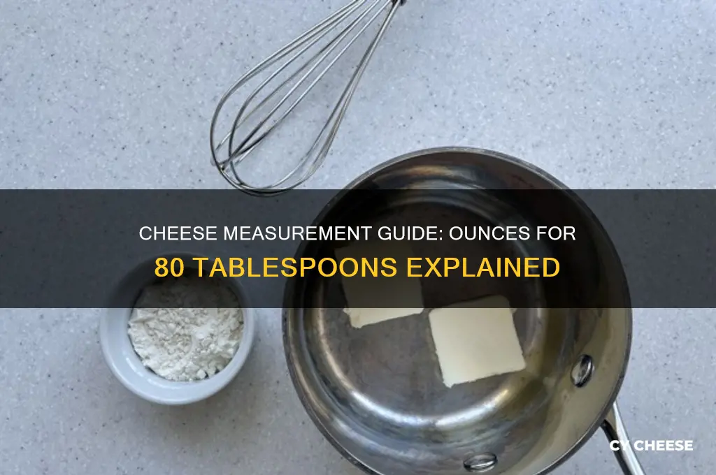 how many ounces of cheese for 80 tablespoons