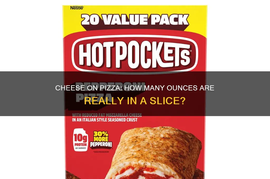 how many ounces of cheese in a pizzy