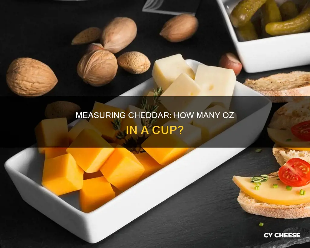 how many oz 1 cup chedar cheese