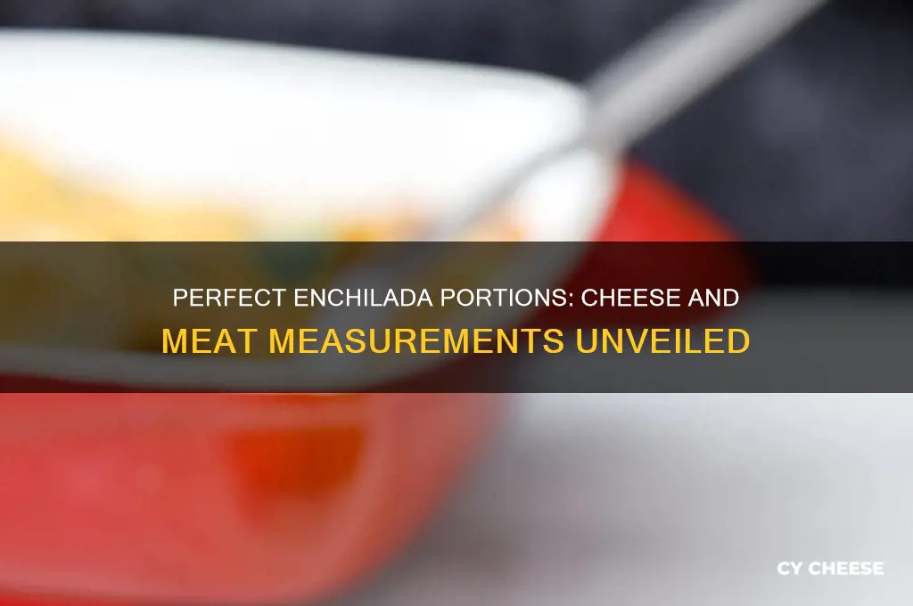how many oz of cheese and meat in an enchiladas
